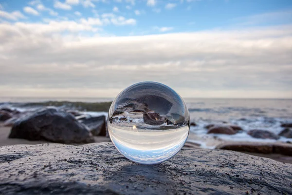 Glass Ball Baltic Sea — Stock Photo, Image