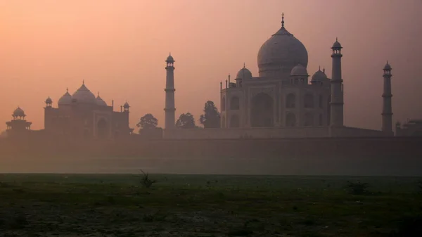 Agra Hindistan Ünlü Taj Mahal Türbesi — Stok fotoğraf