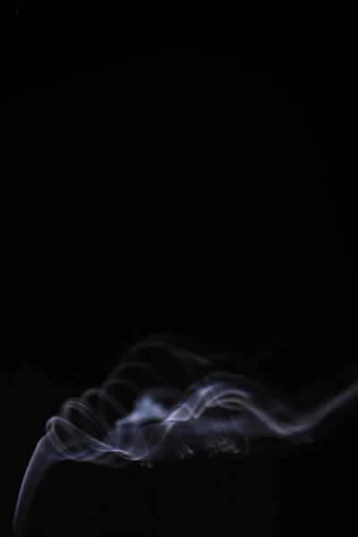 Студийный Снимок Дыма Черном Фоне — стоковое фото