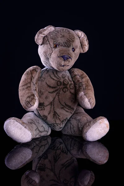 Teddy Antigo Base Preta Reflexiva — Fotografia de Stock