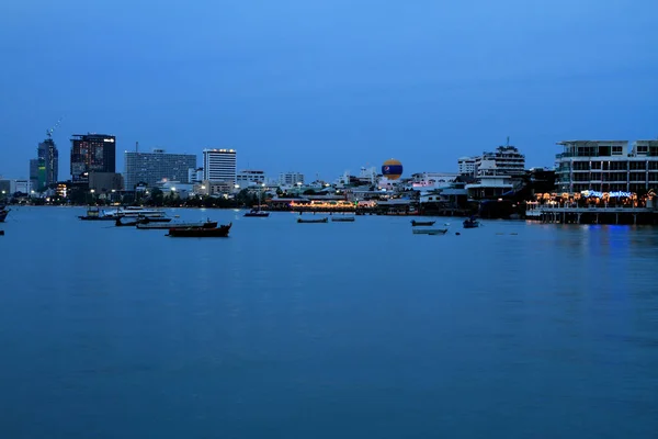 Pattaya Stranden Solnedgången — Stockfoto