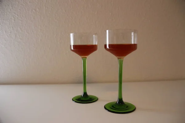 Dois Copos Vinho — Fotografia de Stock