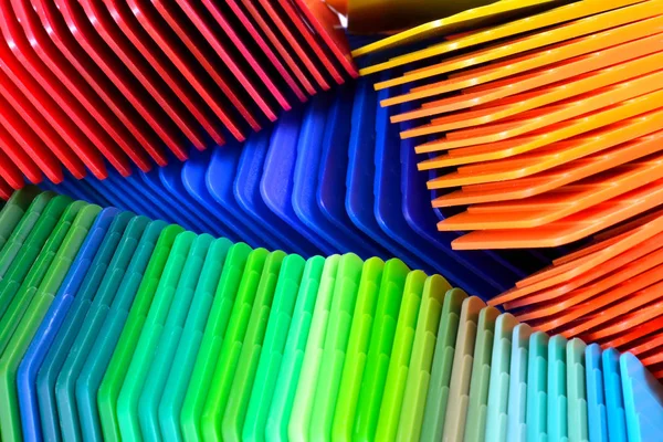 Barwione Próbki Kolorów Wtrysku Tworzyw Sztucznych — Zdjęcie stockowe