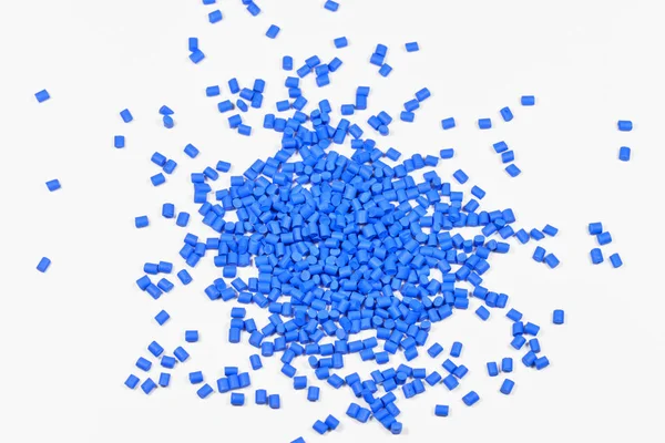 Resina Polímero Azul Para Moldagem Por Injeção — Fotografia de Stock