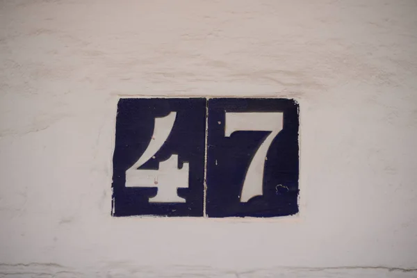 Hausfassaden Straßenschilder Mail Fliesen Spanien Hausnummer — Stockfoto