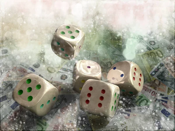 Игорный Кубик Азартная Игра — стоковое фото