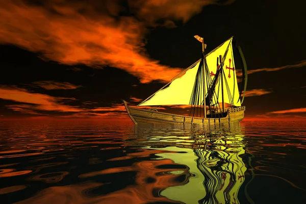 Sailing Ship Graphic — Stock Photo, Image