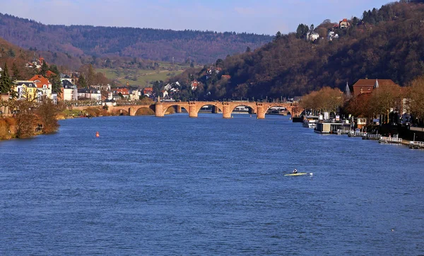 Régi Híd Karl Theodor Híd Heidelbergben 2015 Februárjában — Stock Fotó