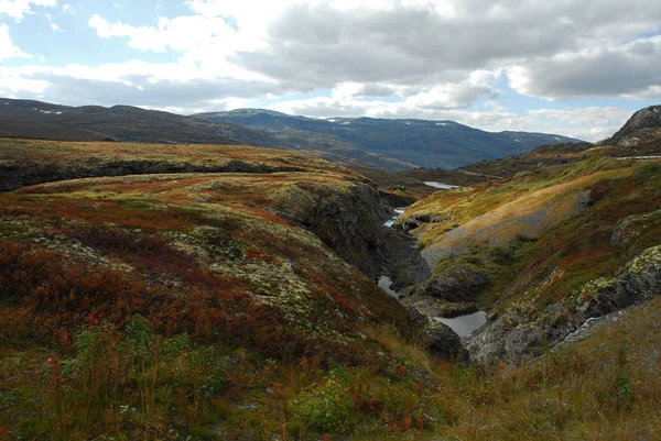 Norwegia Tle Krajobrazu — Zdjęcie stockowe