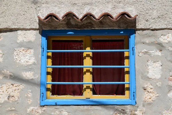 Ventana Rovinj Istria Croatia Casa Pared Casa Colorido Casco Antiguo —  Fotos de Stock