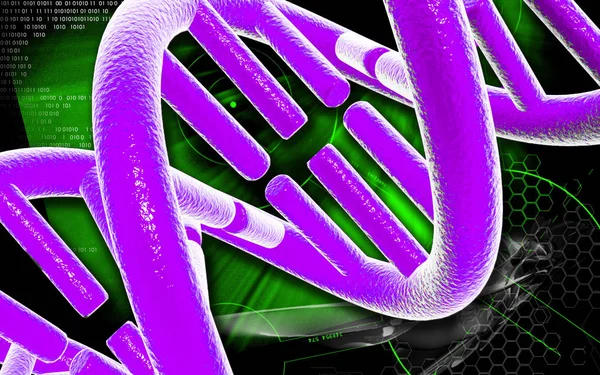 디지털 배경에서 Dna — 스톡 사진