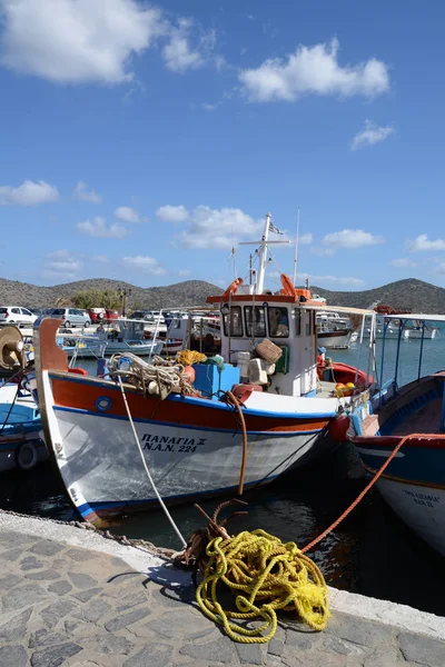 Puerto Pesquero Elounda Creta —  Fotos de Stock