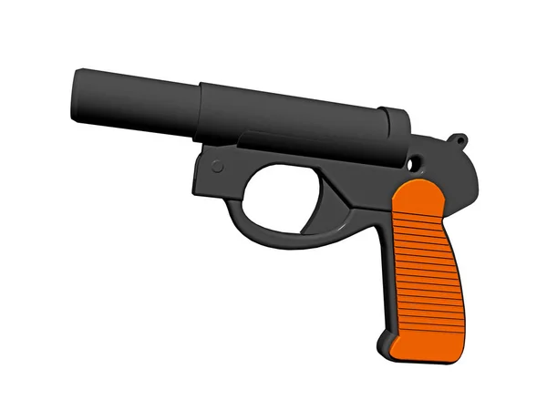 Vektor Illustration Pistol Isolerad Vit Bakgrund — Stockfoto