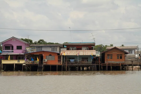 Casa Flotante Bangkok Tailandia — Foto de Stock