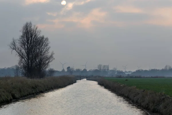 Sol Invierno Wybelsumer Tief —  Fotos de Stock