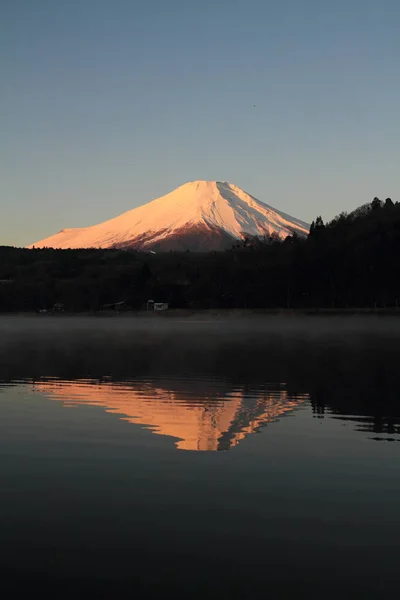 Fuji Vermelho Fuji Vermelho Lago Yamanaka — Fotografia de Stock