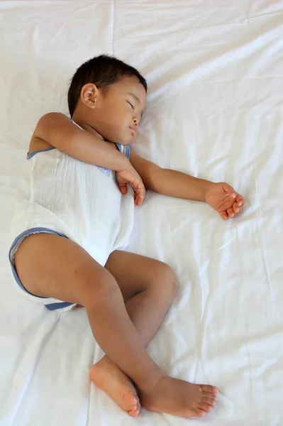 Dormir Japonês Menino Ano Idade — Fotografia de Stock