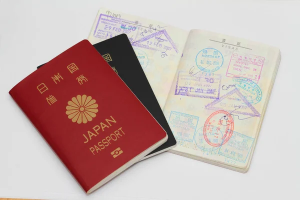 Japon Pasaportu Vizesi — Stok fotoğraf