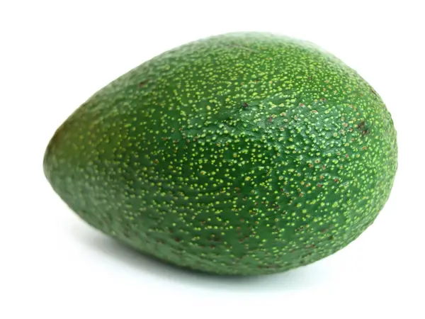 Фото Единственного Зелёного Авокадо Белом Фоне — стоковое фото