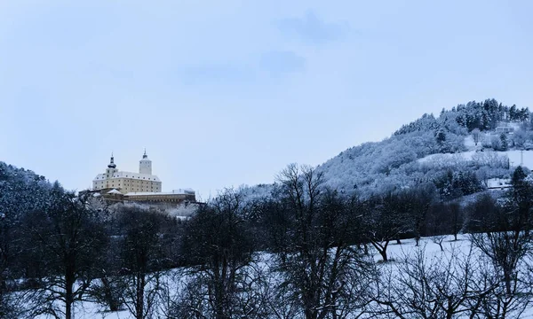 Castello Forchtenstein Inverno — Foto Stock