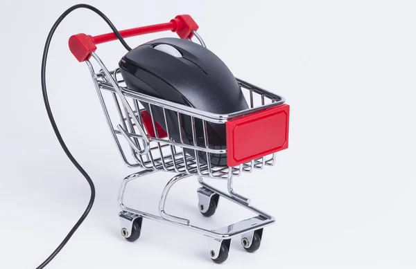 Ratón Carrito Compra — Foto de Stock