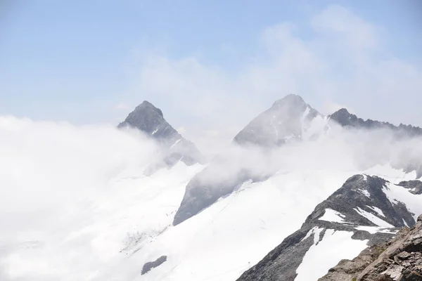 Stubaier Selvaggio Vetta Montagne Stubai Daunjoch Lago Glaciale Firn Firn — Foto Stock