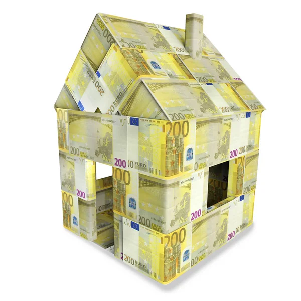 Haus 200 Euro Scheinen — Stockfoto
