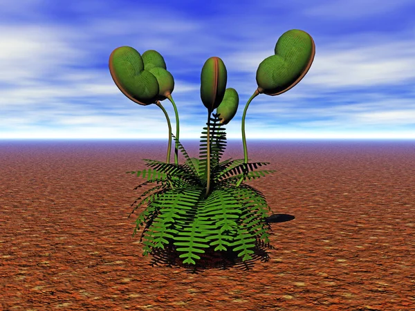 Kiolvasztott Illusztráció Kaktusz Növények — Stock Fotó