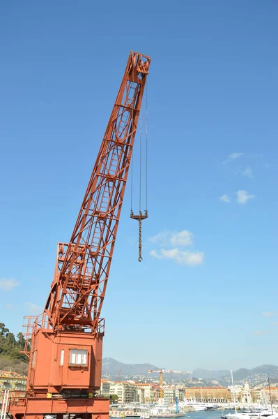 Old Crane Port Nice — Stock Photo, Image