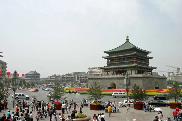 Xian Bell Tower Xian China — стокове фото