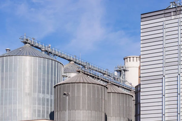 Instalación Almacenamiento Cereales Producción Biogás — Foto de Stock