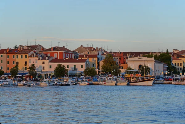 Rovinj Istrien Kroatien Meer Nacht Abend Mittelmeer Küste Halbinsel Altstadt — Stockfoto