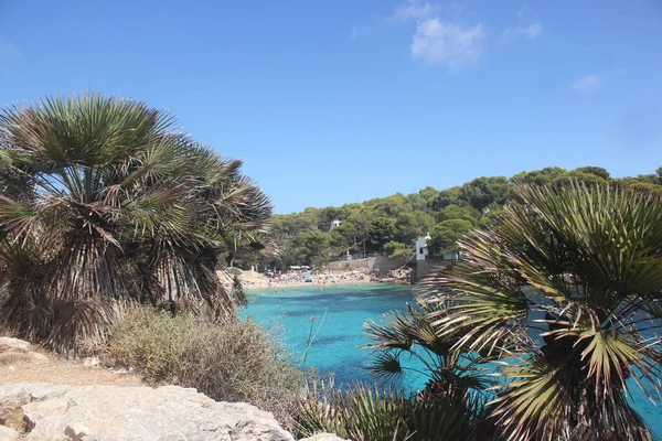 Mallorca Zandstrand Turquoise Blauwe Zee — Stockfoto