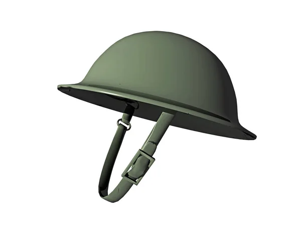Военный Шлем Изолированный Белом Фоне — стоковое фото