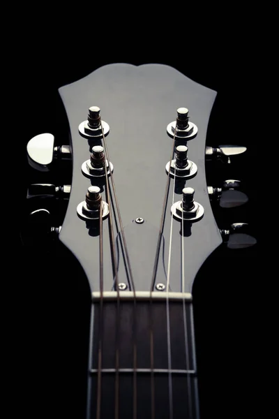 Estoque Principal Uma Guitarra Solo Escura — Fotografia de Stock