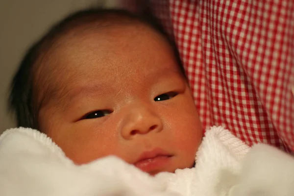 Porte Bébé Nouveau Par Mère Garçon Japonais — Photo