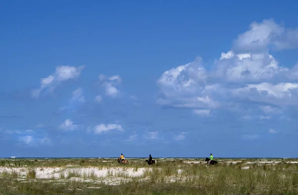 Reiter Den Dünen Der Nordseeküste — Stockfoto