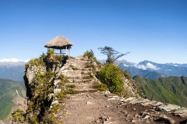 Pabellón Cima Del Pico Montaña Machu Picchu Después Una Larga — Foto de Stock