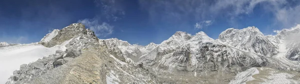 尼泊尔康琴君加附近的喜马拉雅山全景 — 图库照片