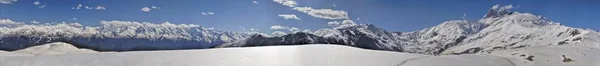Schilderachtige Panorama Van Kaukasus Bedekt Met Sneeuw Svaneti Georgia — Stockfoto