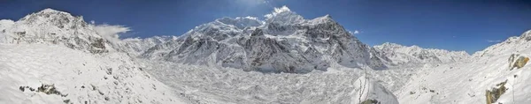 Panorama Panorámico Del Himalaya Cerca Kanchenjunga Nepal —  Fotos de Stock