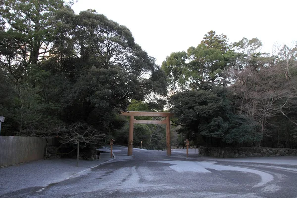 Primera Puerta Torii Del Santuario Ise — Foto de Stock