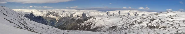 Panorama Panoramique Paysage Enneigé Près Trolltunga Norvège — Photo