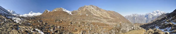 Panorama Panoramico Dell Himalaya Vicino Kanchenjunga Nepal — Foto Stock
