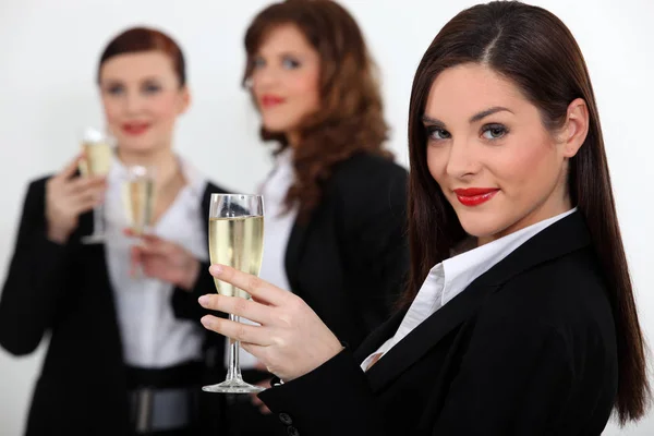 Women Toasting Champagne Stock Image