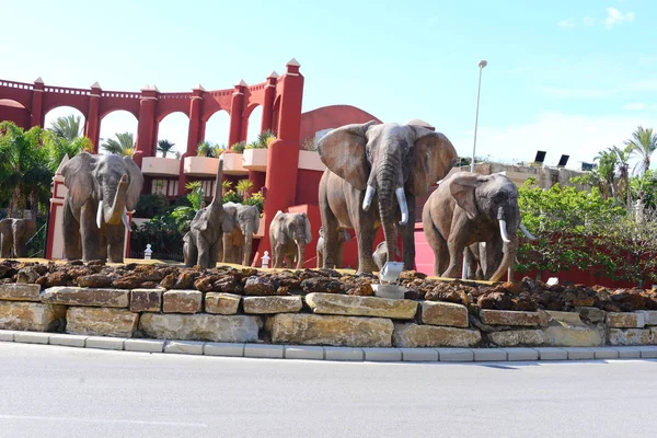 스페인에서 코끼리와 돌아다닌다 — 스톡 사진