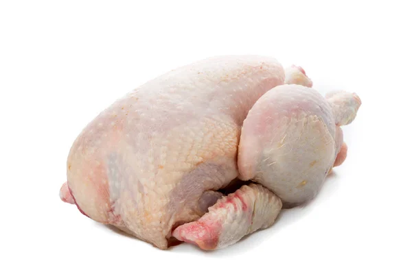 Poulet Cru Isolé Sur Fond Blanc — Photo