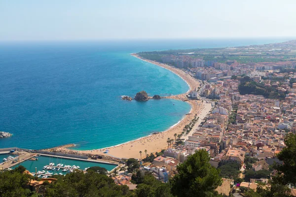 Costa Brava Overlooking Beach Blanes High — Stock Photo, Image