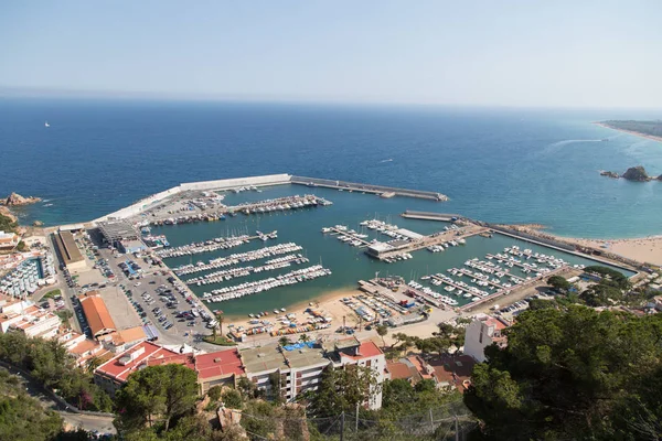 View Port Blanes Costa Brava High — Stock Photo, Image