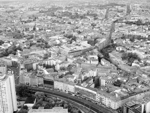Aeria Ansicht Der Stadt Berlin Deutschland Schwarz Weiß — Stockfoto